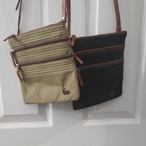 Stylish Black and Tan Crossbody Bags and Extras